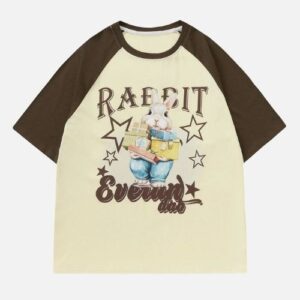 Rabbit Patchwork Star Design Tee